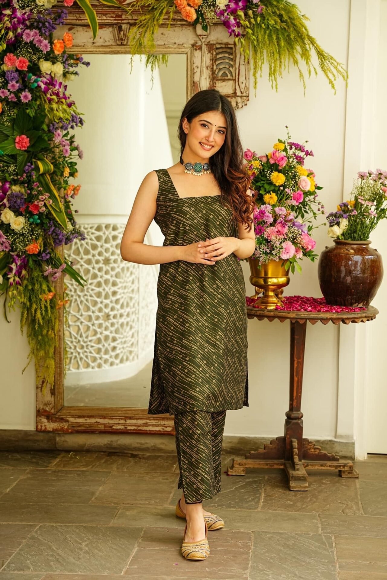 Zenia muslin kurta-shrug