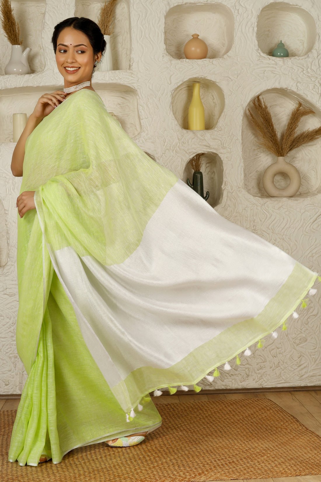 Laila Linen Sari - Image 2