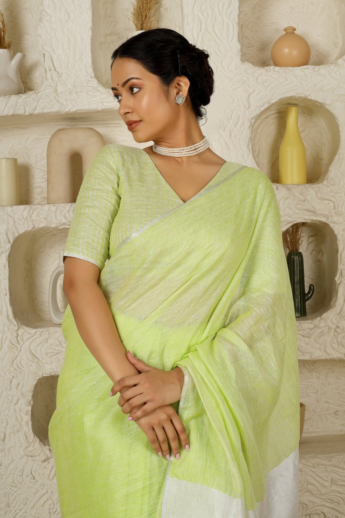 Laila Linen Sari - Image 4