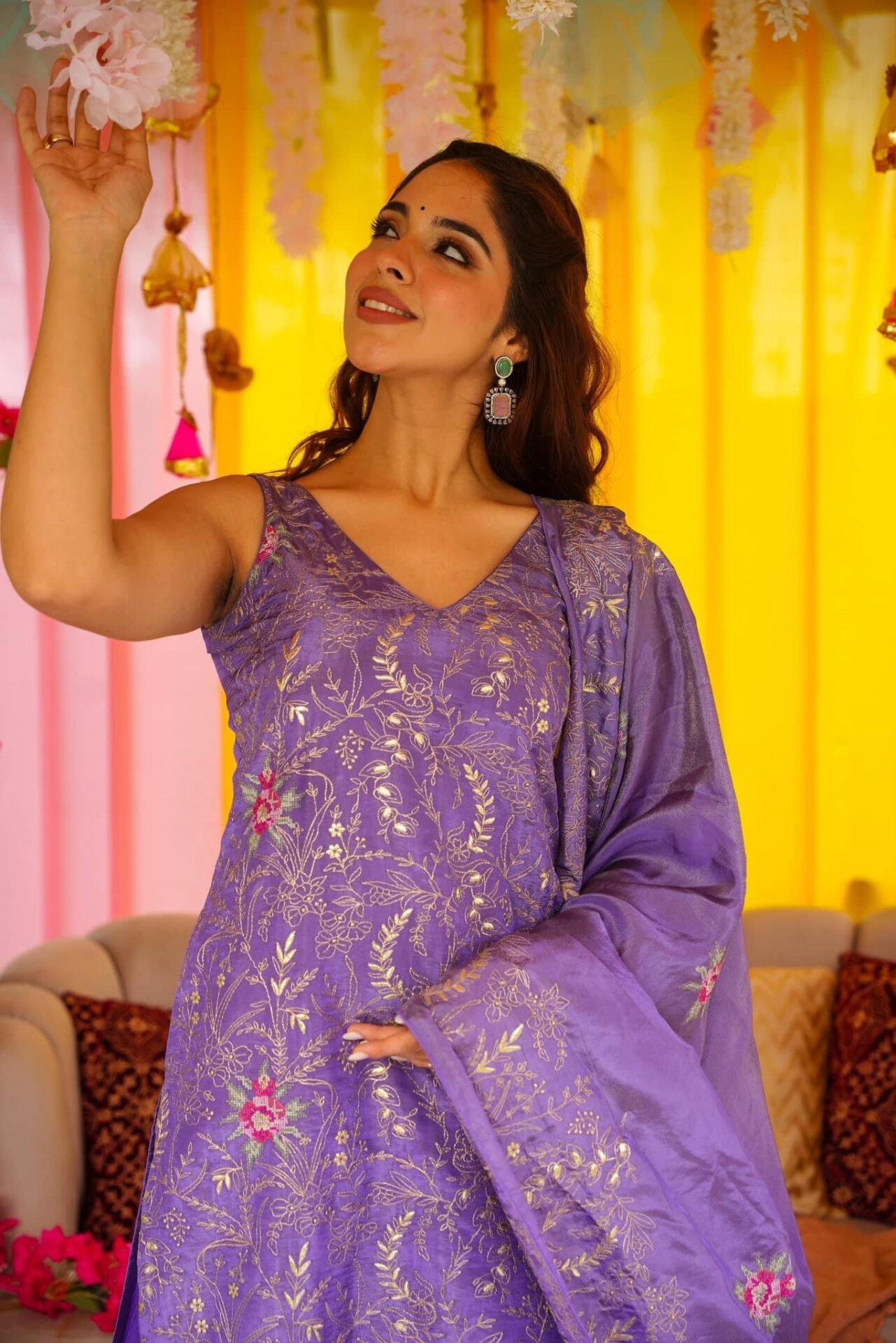 Regal Purple Straight Suit Set - Image 2