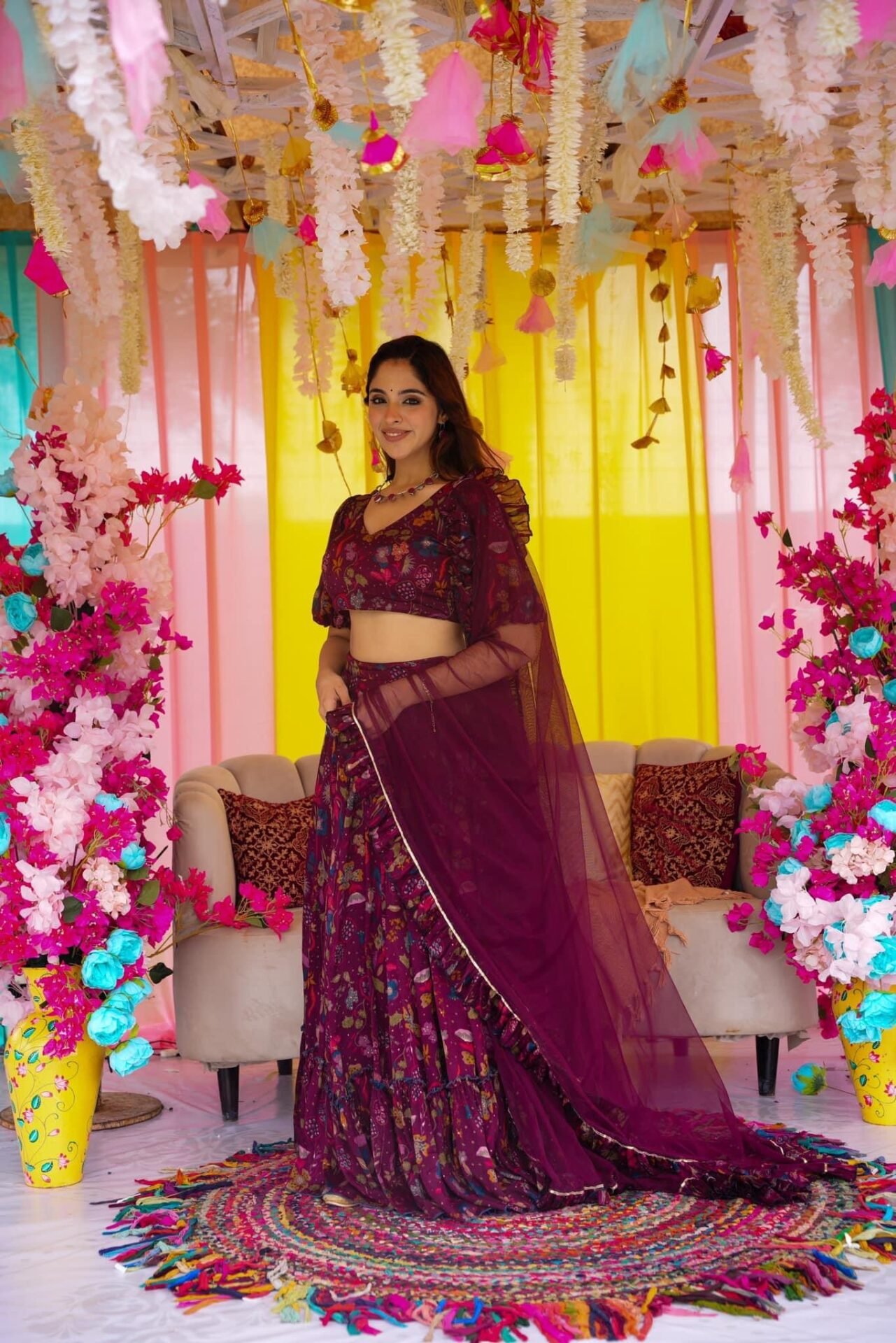 Sapphire graceful chinon lehenga set - Image 2
