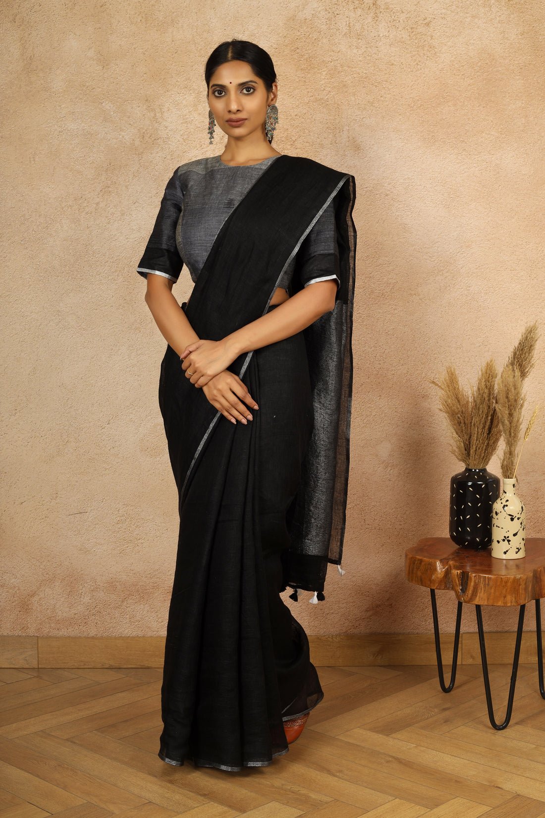Tanisha Linen Sari - Image 2