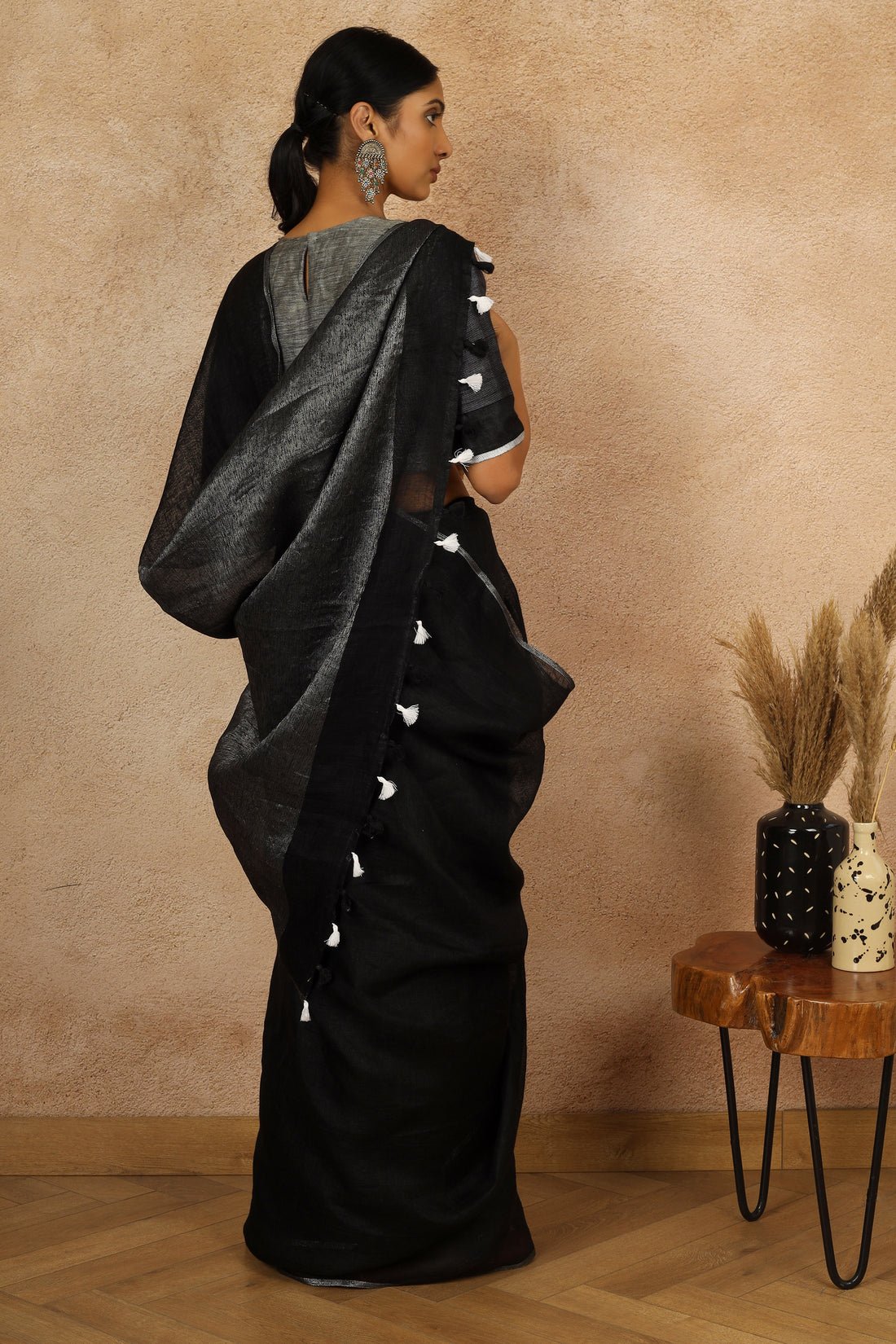 Tanisha Linen Sari - Image 3