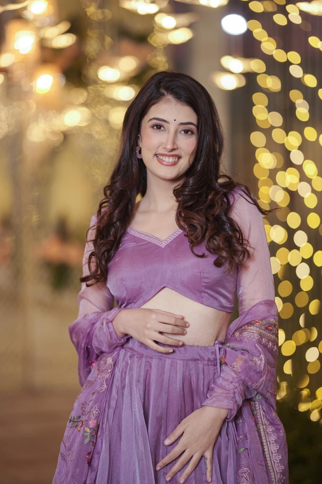 Inara purple organza lehenga set - Image 2