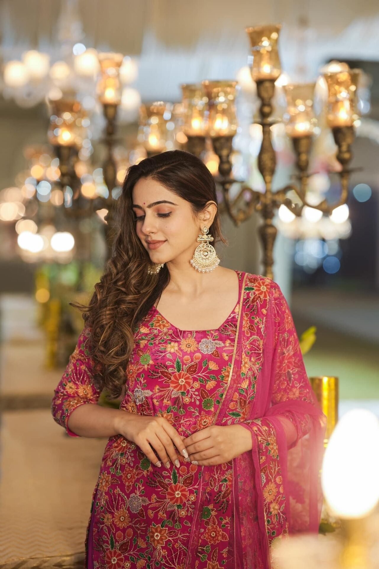 Sajani pink embroidered palazzo set - Image 2