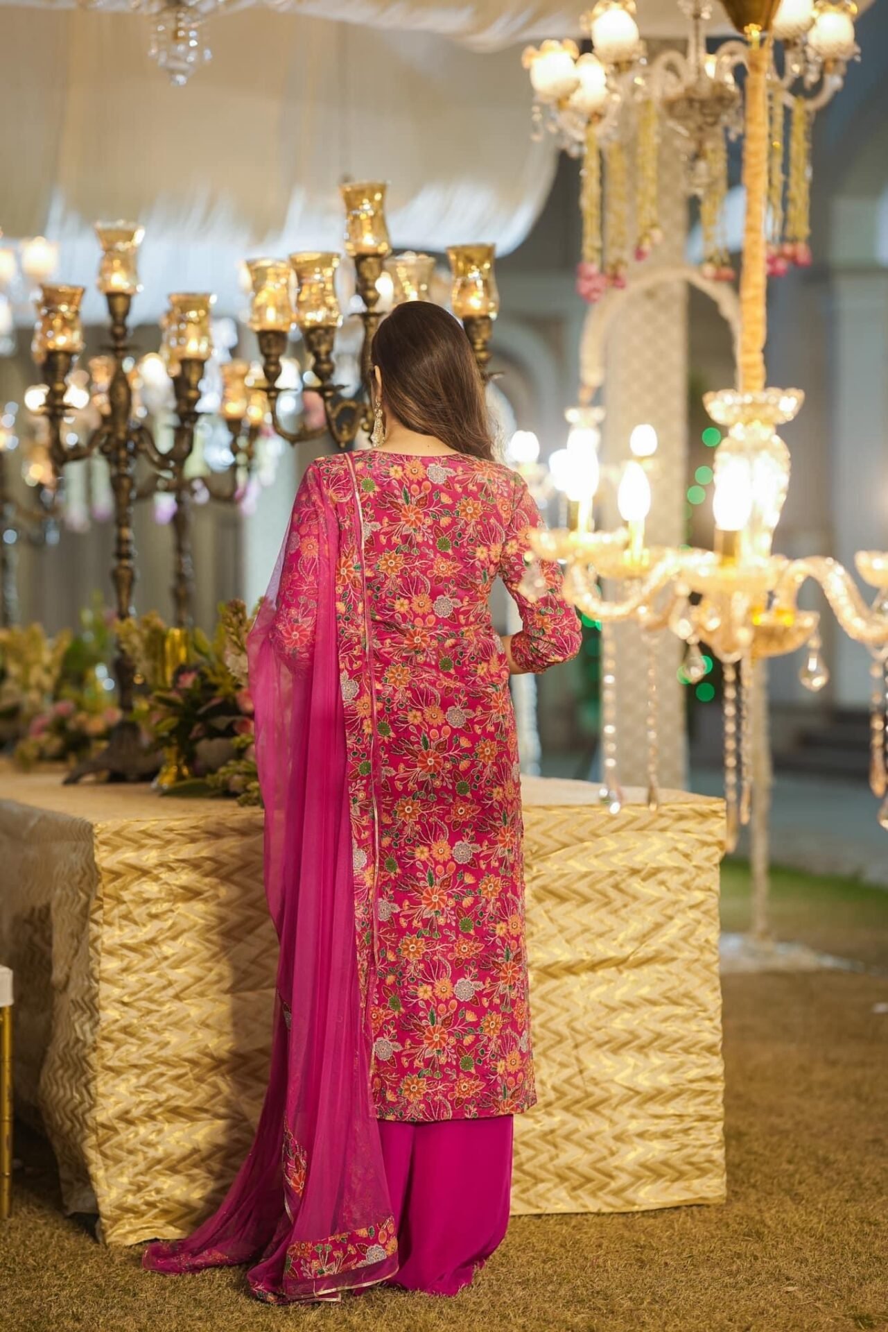 Sajani pink embroidered palazzo set - Image 4