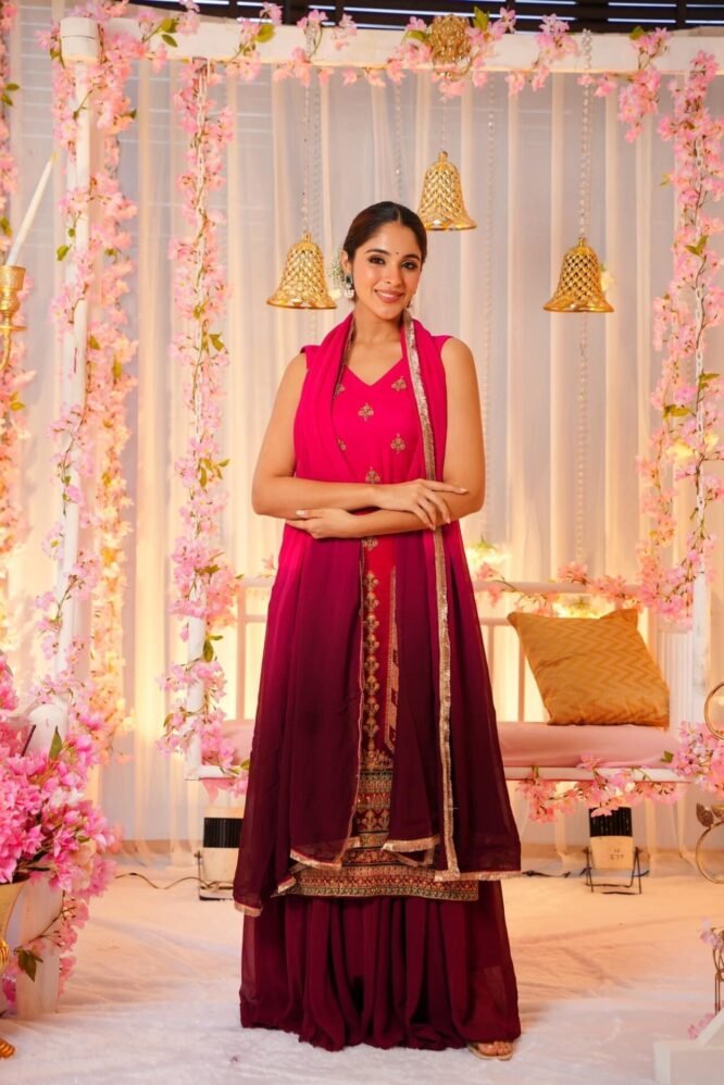 Pratyusha bright straight suit set - Image 4