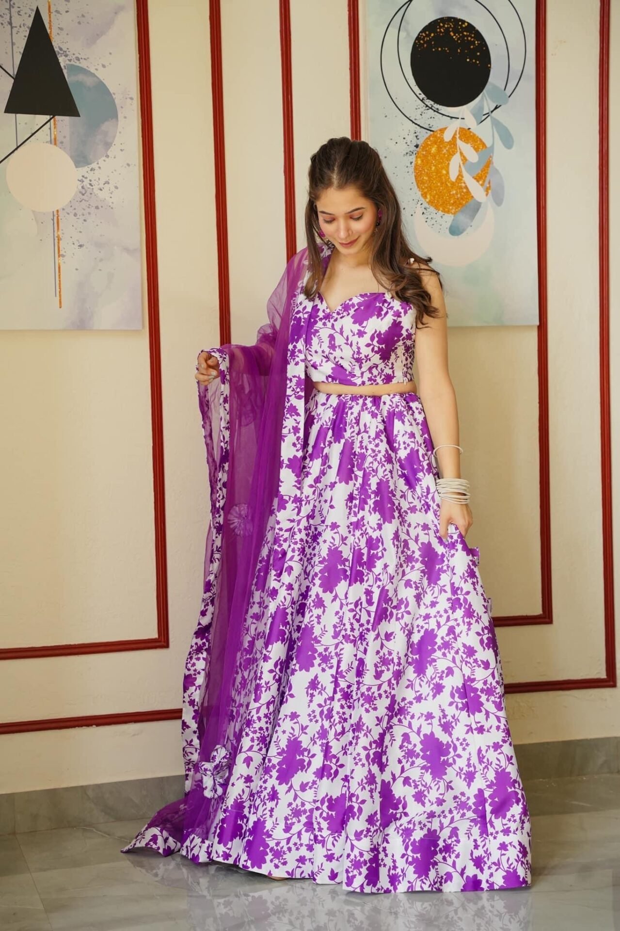 INIKA PURPLE LEHENGA CHOLI SET - Image 2