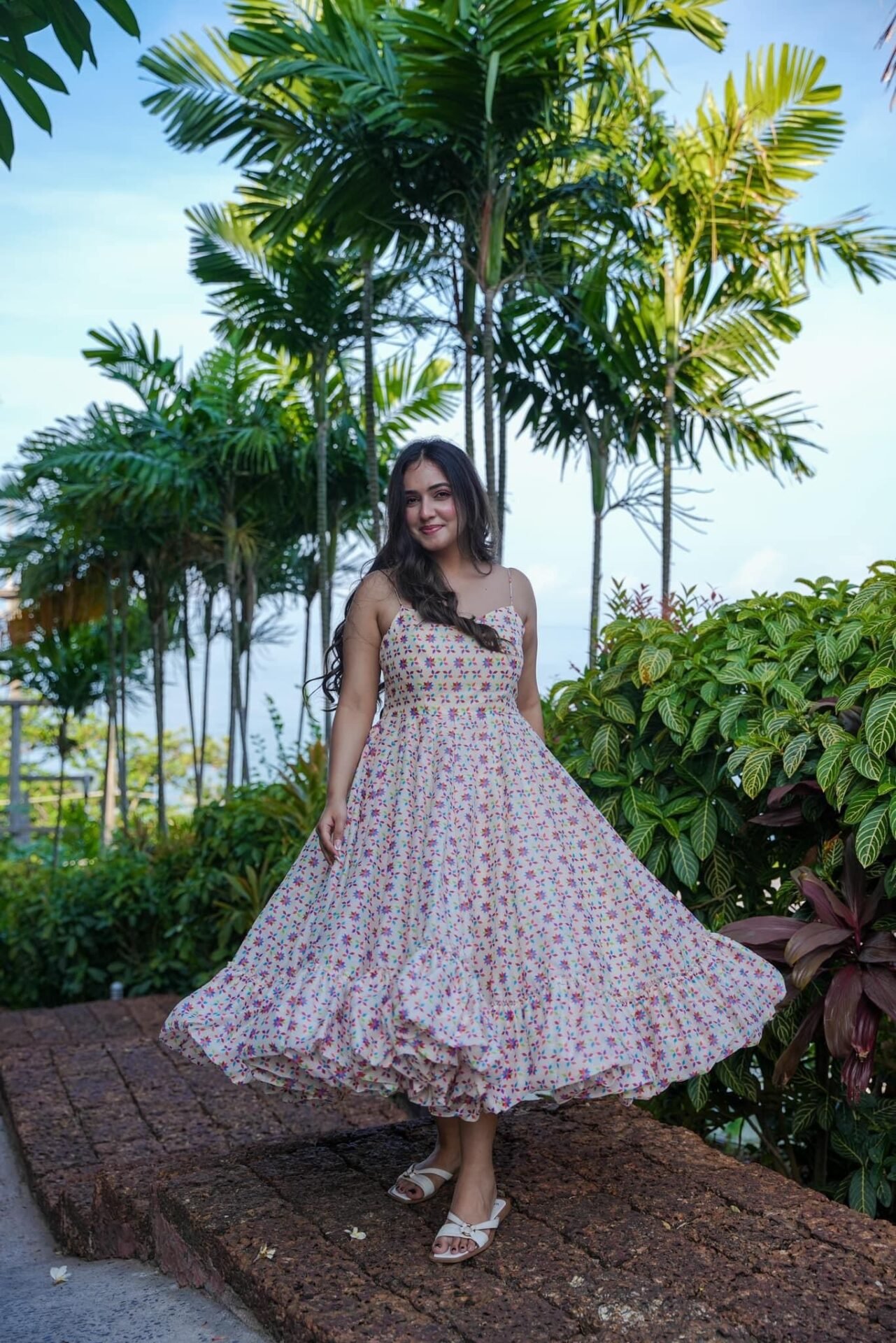 Ruched chanderi dress - Image 3