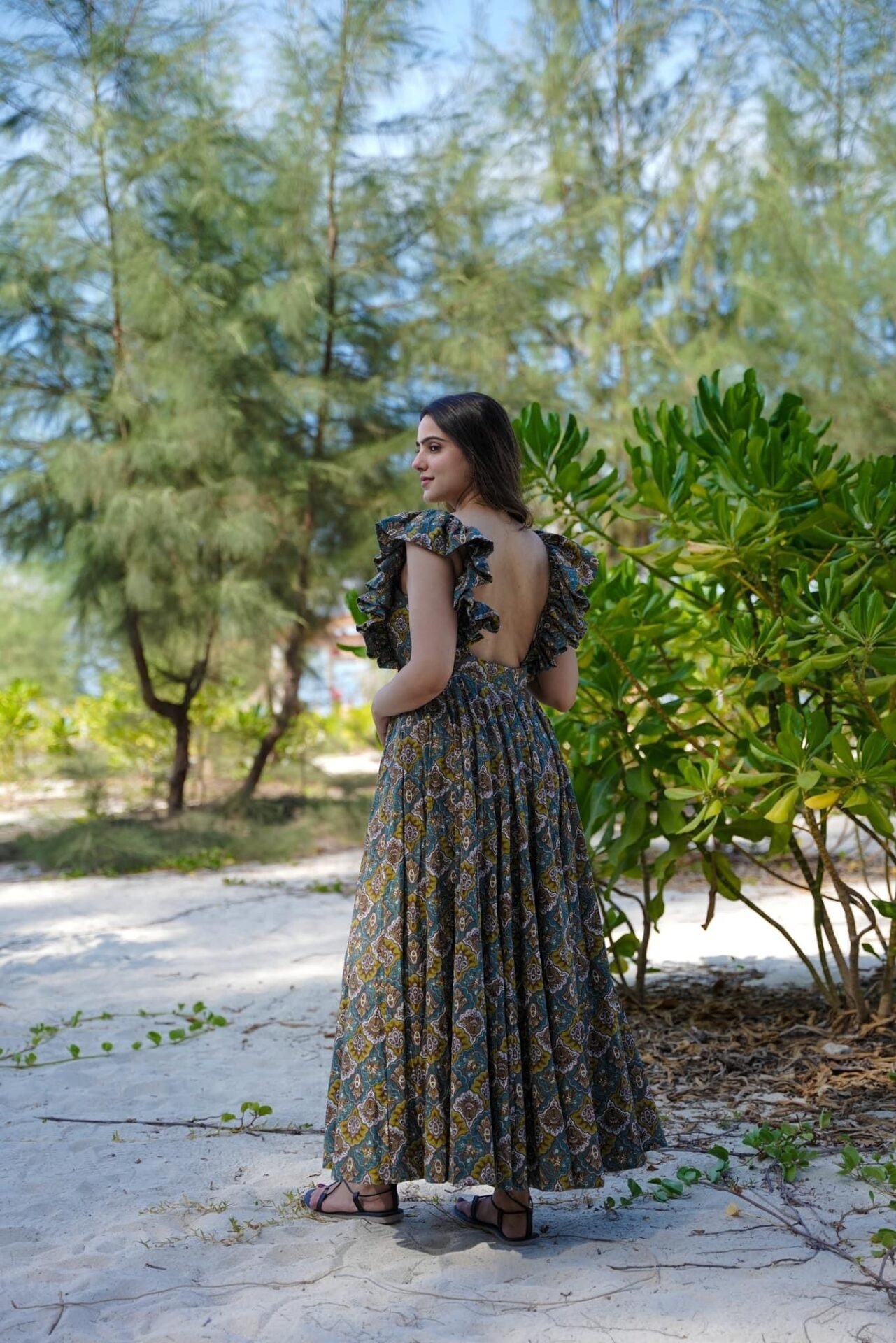 Silvie cotton frilled dress - Image 4