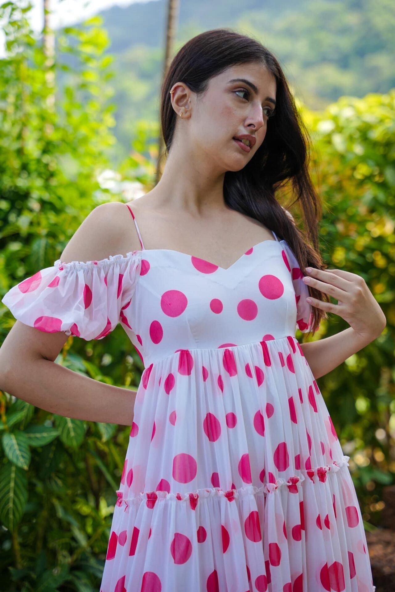 Elf polka dot georgette dress - Image 2