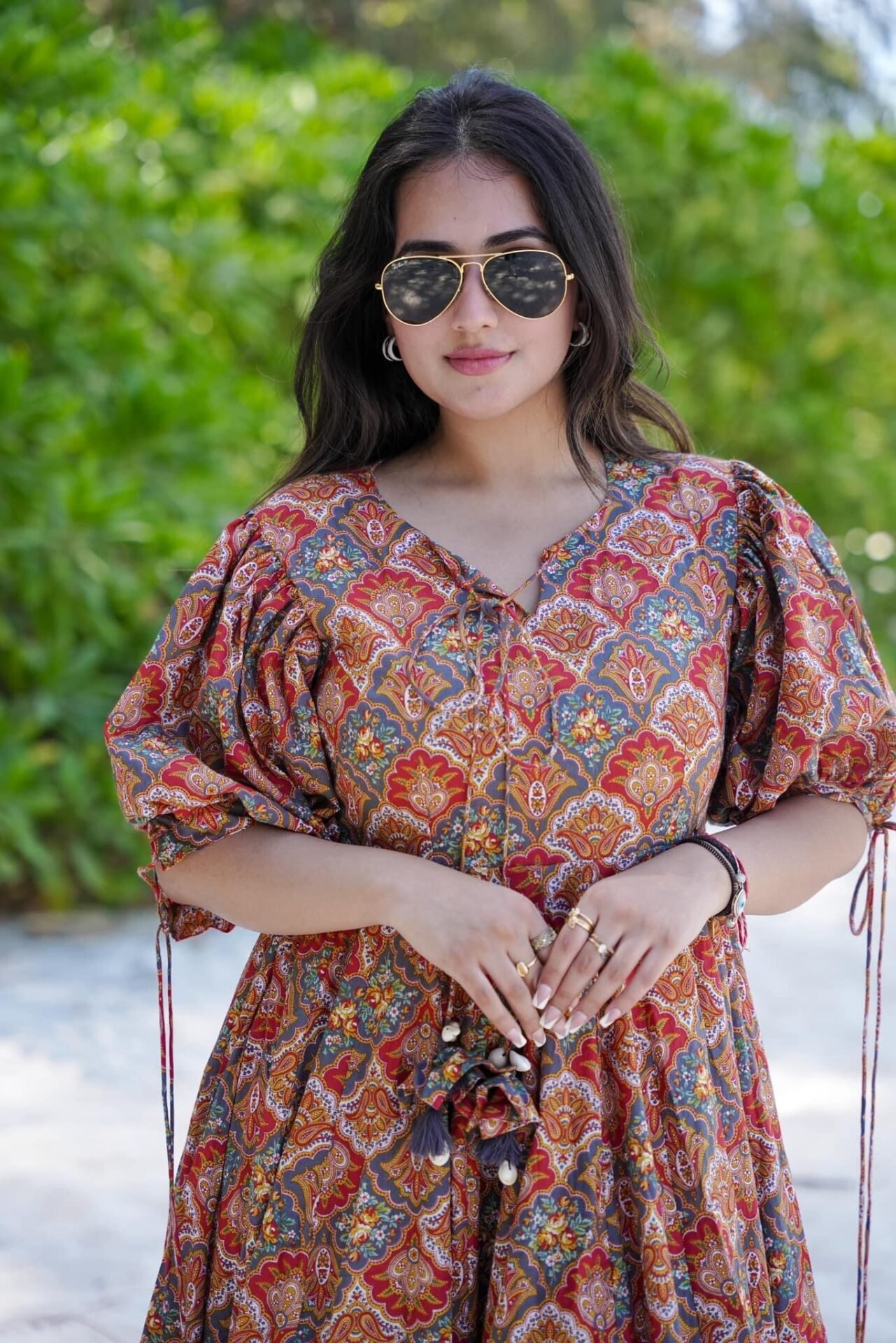 Floral Serenity Dream Cotton Dress - Image 4