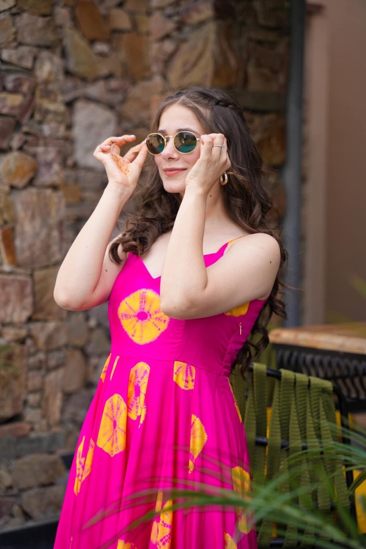 Gravity pink Viscos silk dress - Image 3