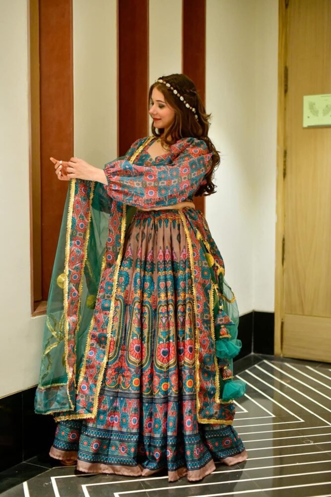 suhani multicolor chanderi lehenga choli set - Image 3