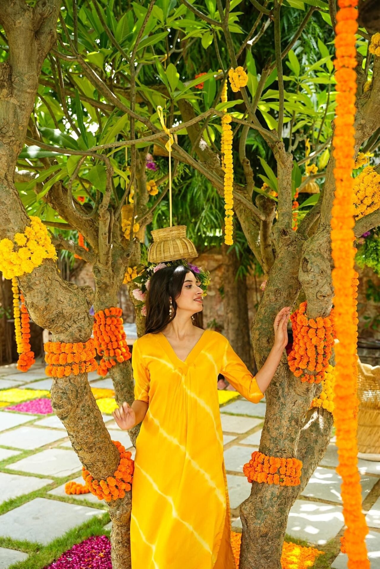 Yellow STRIPS KURTA SET - Image 2