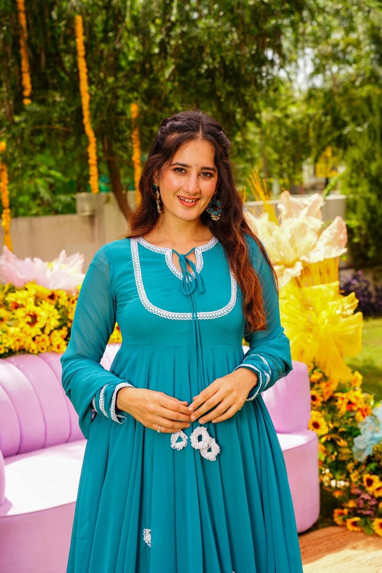 ULTRA MARINE GEORGETTE SUIT SET - Image 2