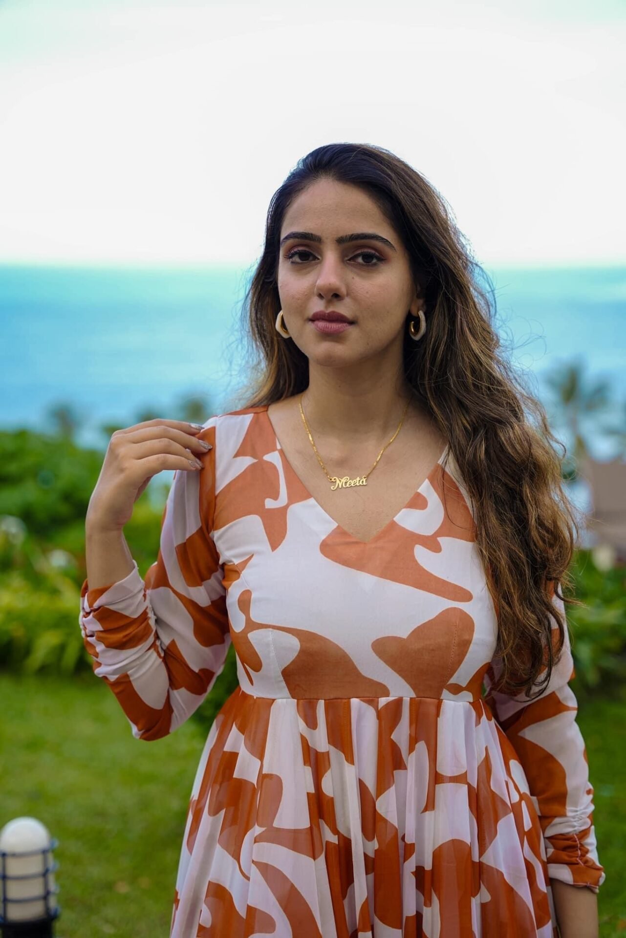 Camellia georgette dress - Image 3