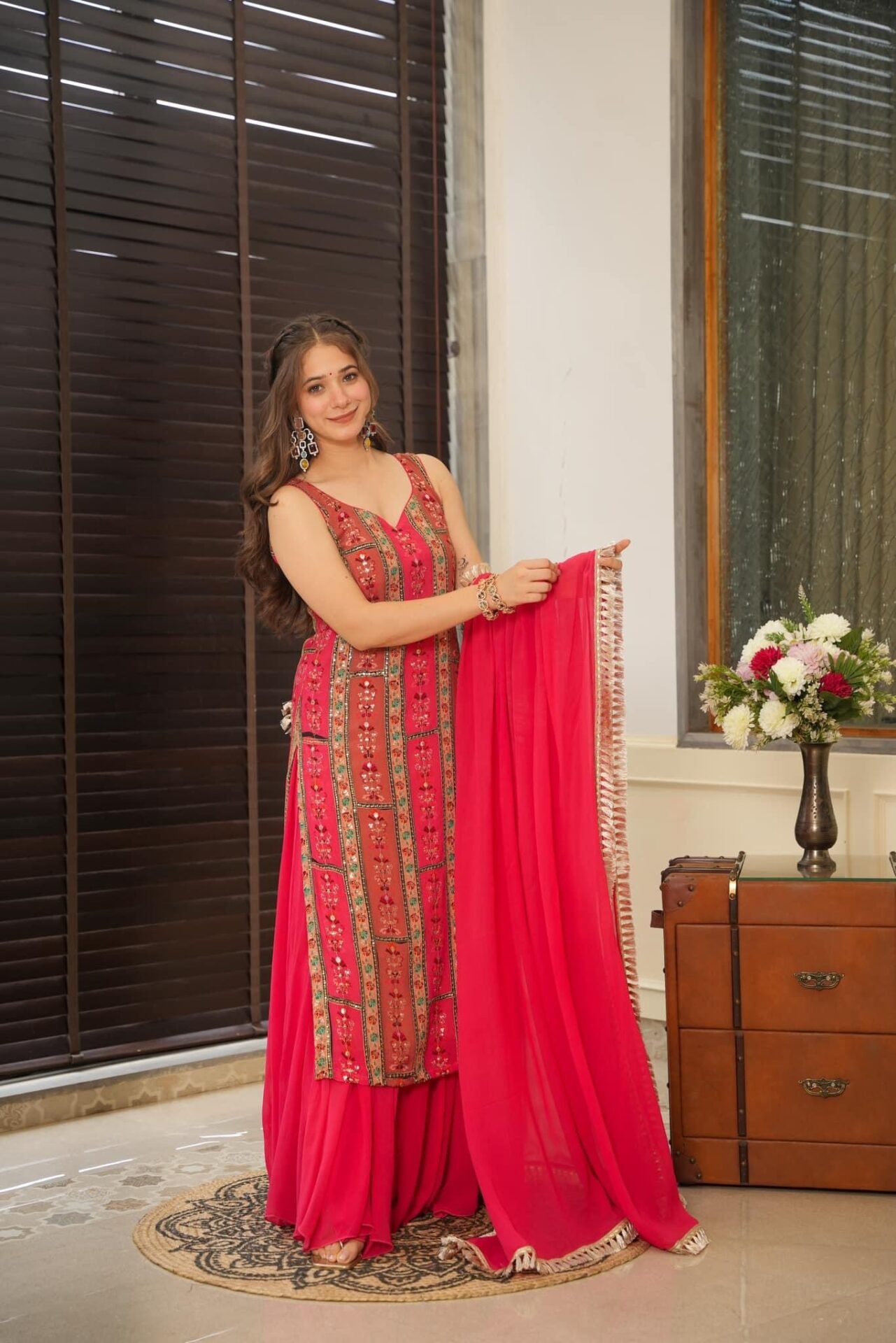 Chitra bright kurta-palazzo set - Image 3