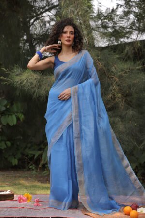 Ragini Linen Silk Sari