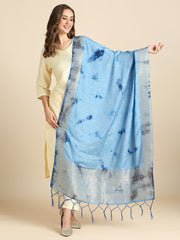 Banarasi Shibori Pattern Silk Dupatta - Image 4