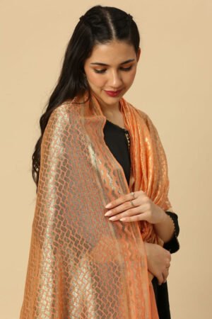 Knitted Lace Net Dupatta