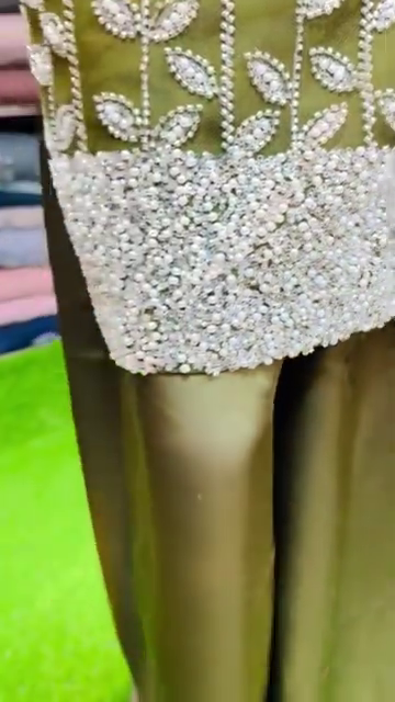 A green floral georgette silk dress with a dupatta is a stunning choice with Indian tradition - Image 4