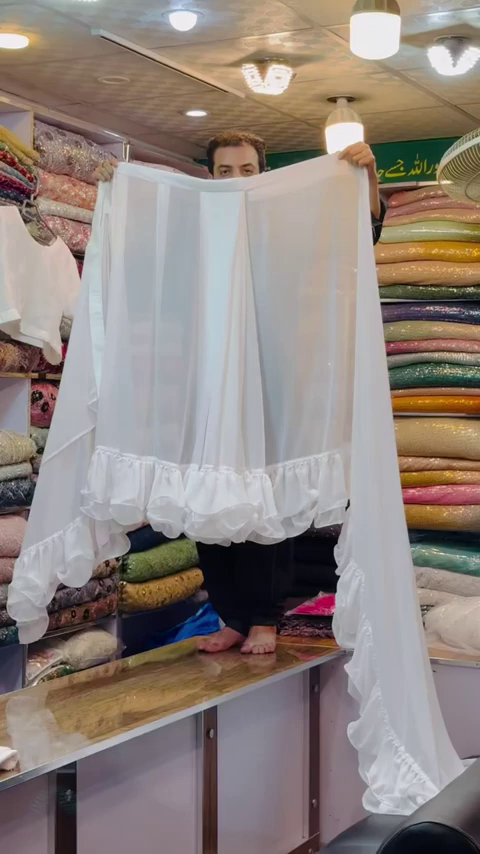 Plain white  Bollywood Women's Fancy Designer Saree - Image 2