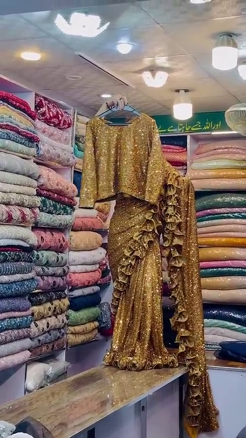 Moonlight Georgette designer Saree with all over seqwance work and blouse