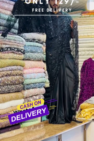 Stitched Saree in Sequence Fabric