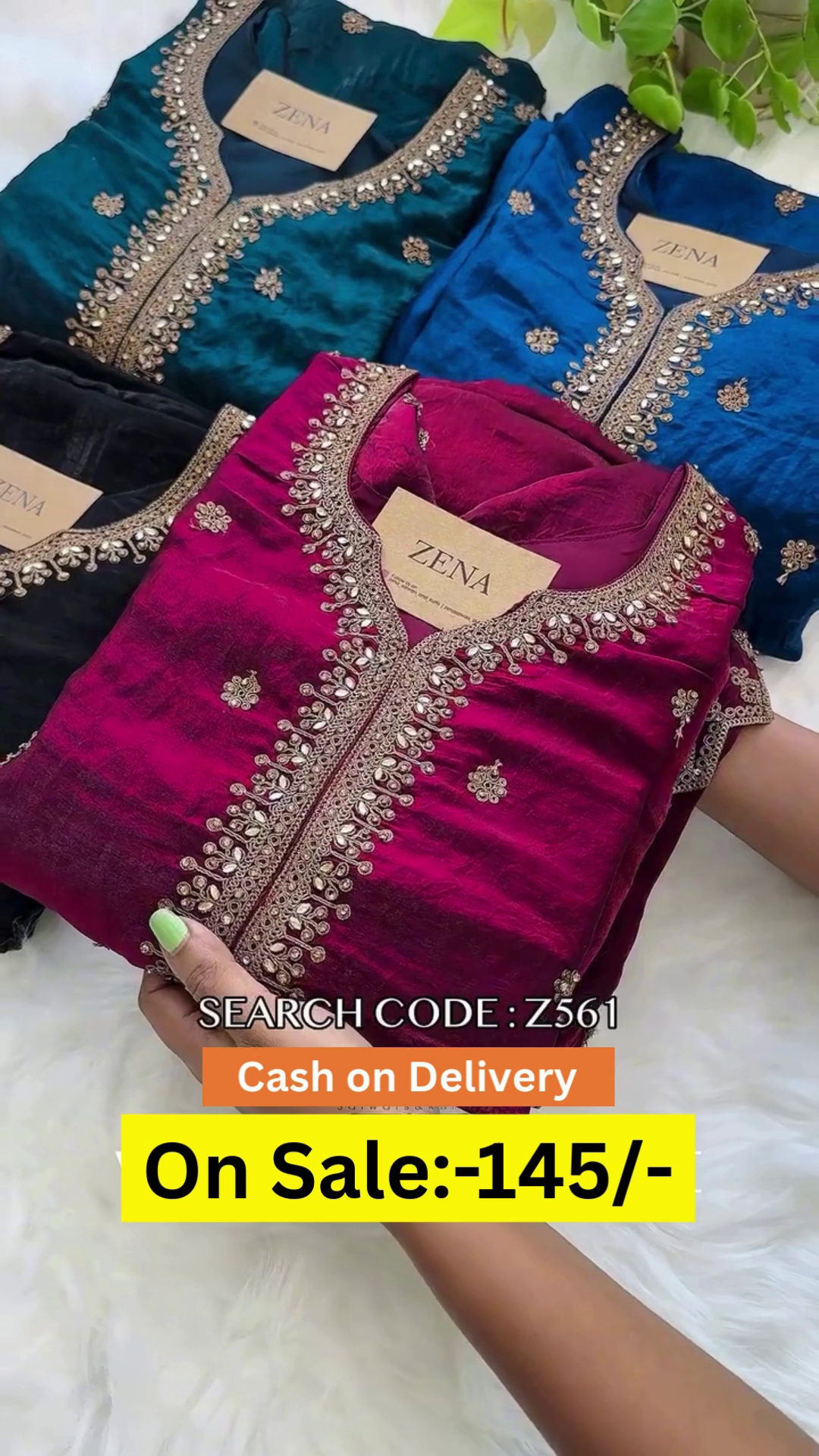 Graceful Silk Embroidered Suit Set with Intricate Zari and Mirror Work Detailing – Perfect for Festive Occasions and Traditional Celebrations