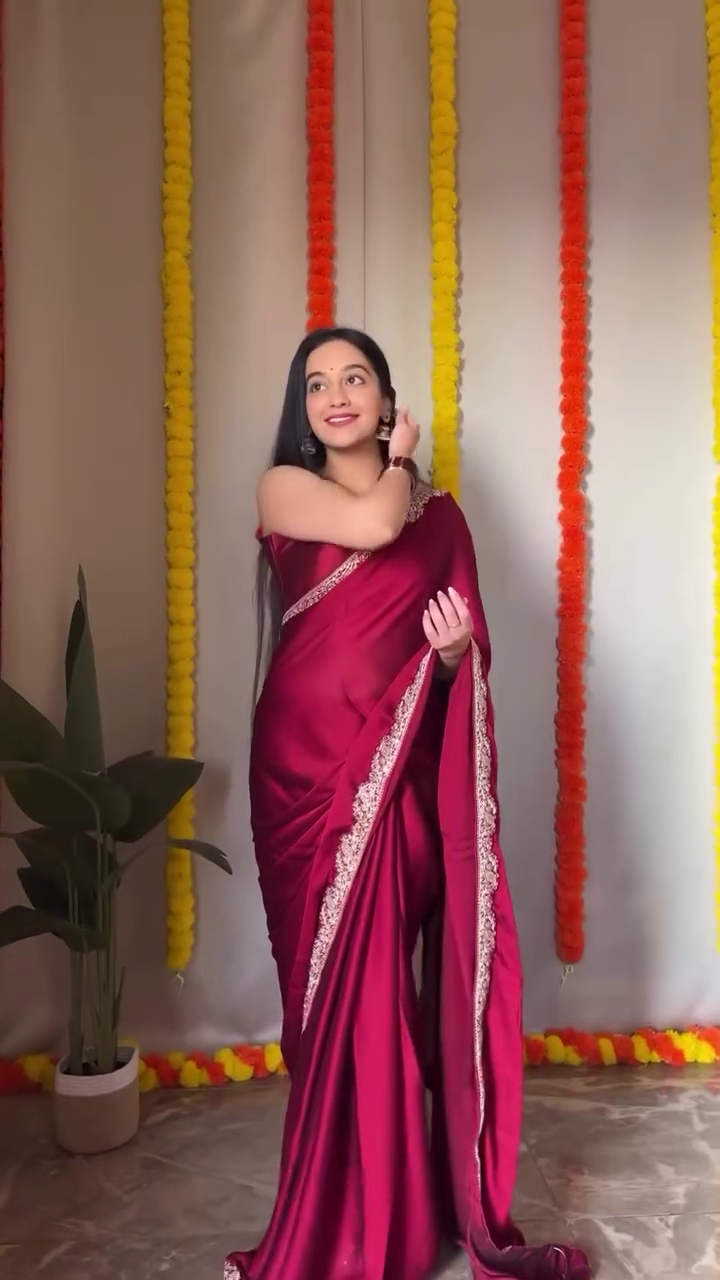 Women's Traditional Silk Blend Saree Combo In Multi Shades with Intricate Embroidered Borders, Matching Blouses, and Elegant Festive Appeal for Weddings, Celebrations, and Cultural Events - Image 2