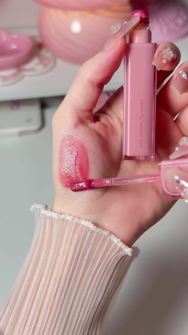 Romantic Pink Glossy Lip Tint & Balm Collection – Dewy Full Water Tint, Soft Matte Finish, and High-Shine Gloss Set – Long-Lasting Moisturizing Lipsticks for a Cute, Feminine Look - Image 2