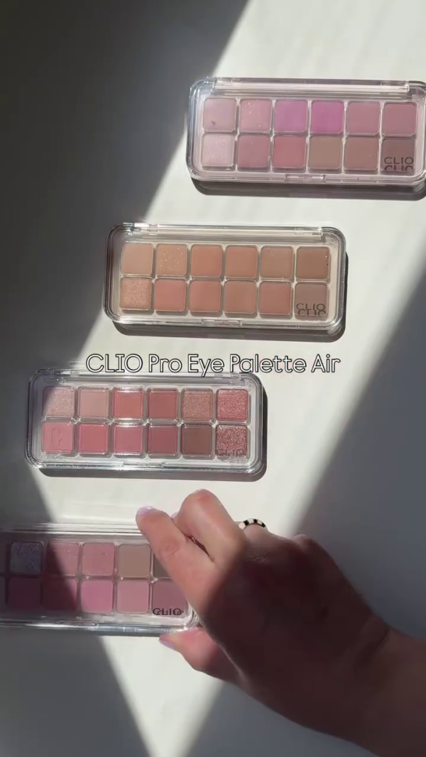 Pro Eye Palette Air – 04 Pink Pairing: Lightweight 10-Shade Eyeshadow Palette Featuring Matte, Shimmer, and Glitter Finishes in Soft Rosy and Mauve Tones for Everyday Romantic Looks