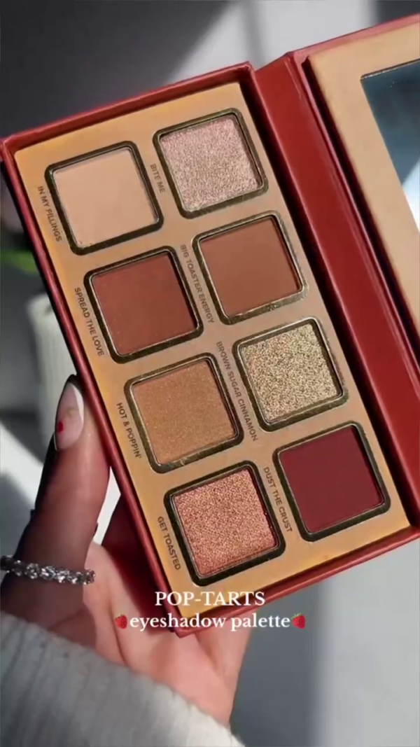 Strawberry & Cinnamon-Inspired Dual Eyeshadow Palette Collection Sweet & Spicy Shades Featuring Frosted Pinks, Bold Reds, Golden Browns & Shimmering Toppers for Delicious Everyday Glam - Image 2