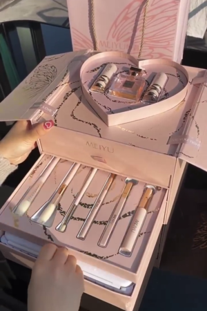 Luxury All-in-One Bridal Makeup Gift Box – Complete Beauty Set with Perfume, Makeup Brushes, Eyeshadow Palette & Accessories – Perfect for Weddings, Birthdays, Anniversaries & Special Occasions