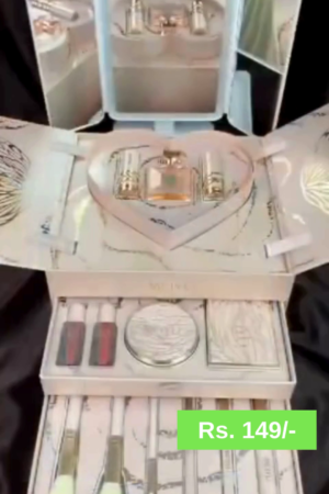 Luxurious All-in-One Makeup Gift Set – Premium Eyeshadow Palette, Brushes, Lipsticks, Highlighter, and Perfume