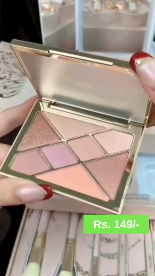 Luxurious All-in-One Makeup Gift Set – Premium Eyeshadow Palette, Brushes, Lipsticks, Highlighter, and Perfume - Image 3