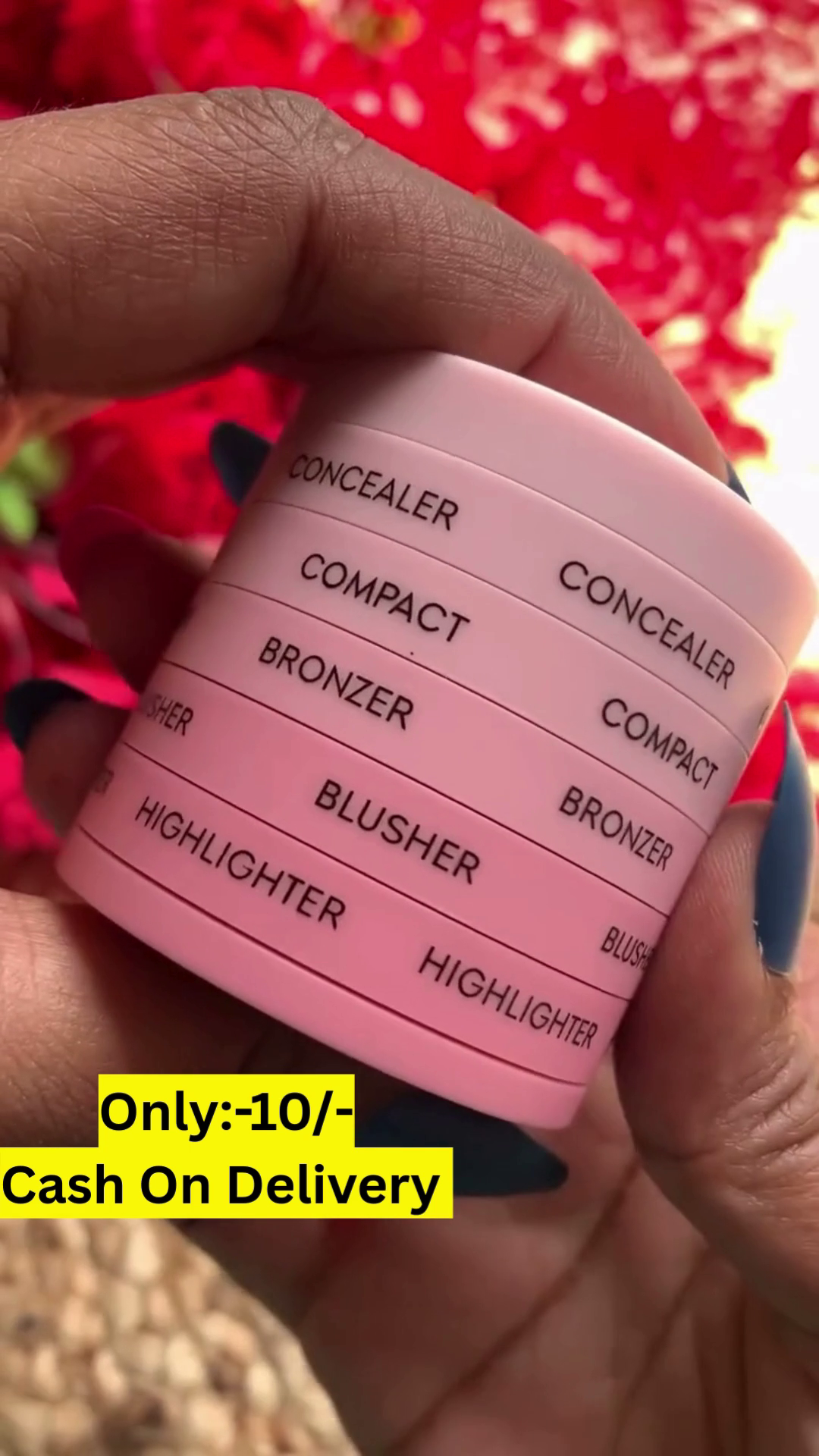 All-in-One Compact Makeup Stack – Concealer, Compact, Bronzer, Blusher, and Highlighter for Effortless Beauty on the Go