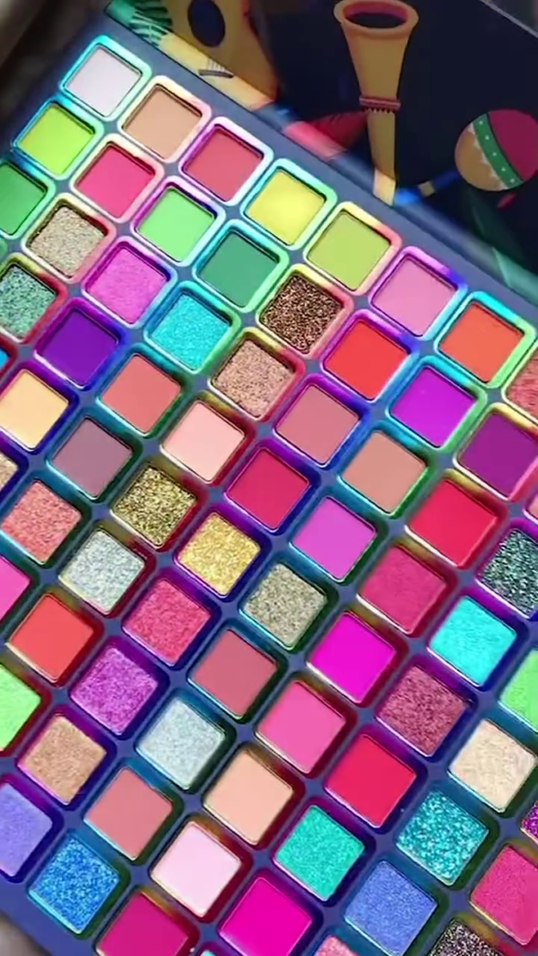 Ultimate Multi-Color Eyeshadow Palette – 99 Highly Pigmented Matte, Shimmer, and Glitter Shades – Rainbow-Inspired Vibrant and Neutral Tones for Bold, Creative, and Everyday Makeup Looks – Long-Lasting, Blendable, and Cruelty-Free Formula in Festive Packaging