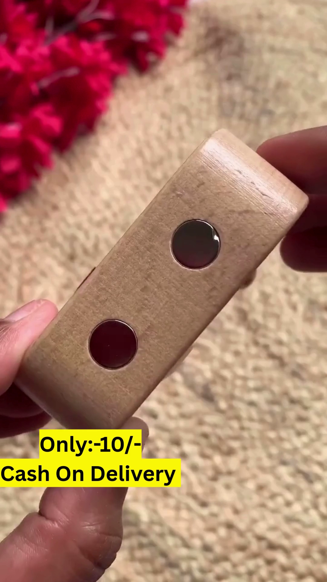 Magnetic Wooden Wall-Mounted Bell with Metal Bowl and Suspended Chime – Perfect for Home Décor, Meditation, and Relaxation - Image 2