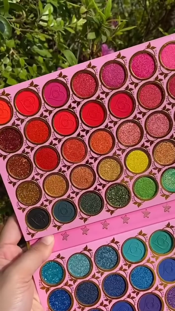 All-in-One Luxury Rose-Embossed Makeup Palette – Complete Collection of Highly Pigmented Eyeshadows, Glitters, Highlighters, Bronzers, and Blushes in Vibrant and Neutral Shades for Face and Eyes - Image 2
