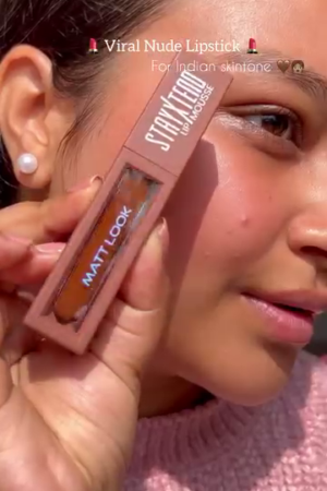 Matte Finish StayTouch Lip Mousse in Warm Nude Brown – Long-Lasting Lightweight Liquid Lipstick for Indian Skin Tones