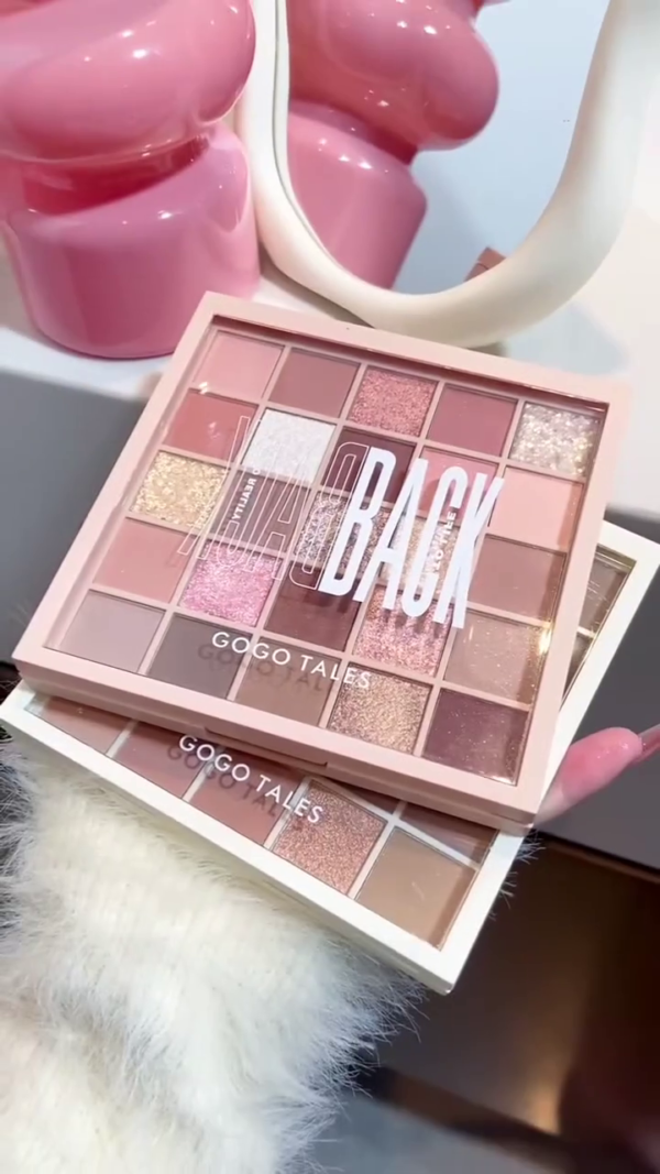Gogo Tales 24-Color Eyeshadow Palette with Matte, Shimmer, and Glitter Finishes for Versatile Day-to-Night Looks