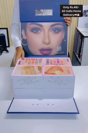 Miss Young Professional Complete Makeup Kit with Eyeshadows, Lipsticks, Brushes, and Beauty Tools for Full Face Glam and Everyday Use