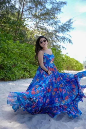 Aqua blue dress